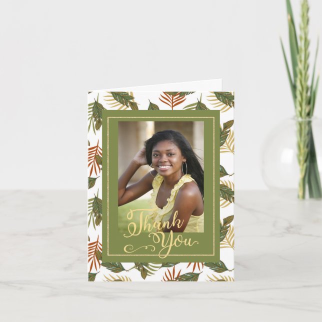 Afroamerikanischer Abschluss geklappt Danke Karte (Vorderseite)