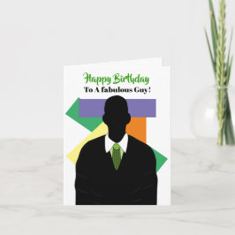 Afroamerikanischer Anzug und Krawatte Glückwunsch  Karte