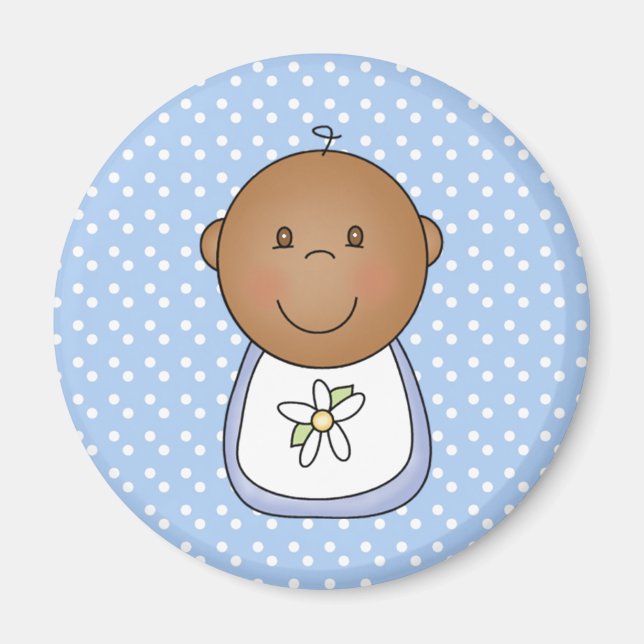 Afroamerikanischer Baby Boy Magnet (Vorne)