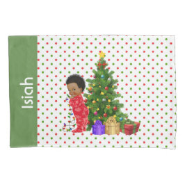 Afroamerikanischer Baby Boy Weihnachts Pillowcase  Kissenbezug