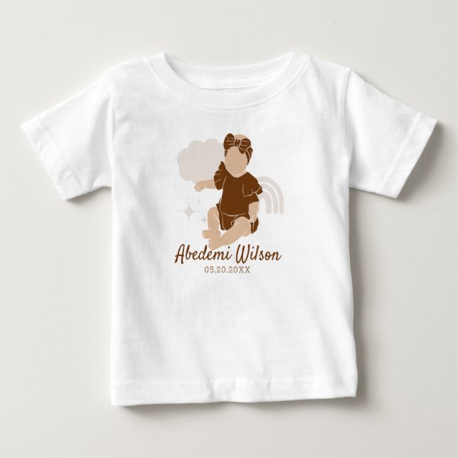 Afroamerikanischer Babydusche T - Shirt (Vorderseite)