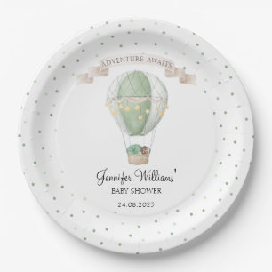 Afroamerikanischer Ballon Babydusche Teller