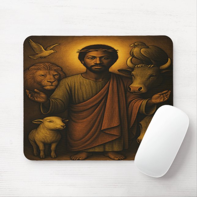 Afroamerikanischer Christlich Art Mouse Pad Mousepad (Mit Mouse)