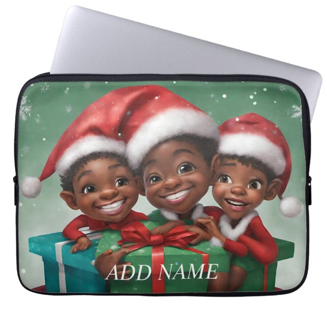 Afroamerikanischer Elf Laptopschutzhülle (Vorderseite)