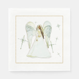 Afroamerikanischer Engel Weihnachtsbuch Napkin Serviette