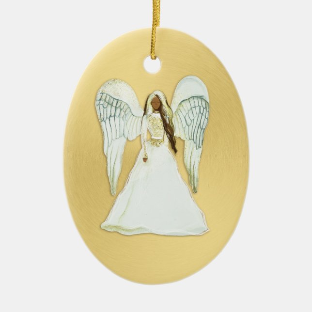 Afroamerikanischer Engel Weihnachtsschmuck (Vorne)