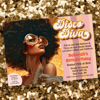 Afroamerikanischer Ethnic Disco 70er Einladung