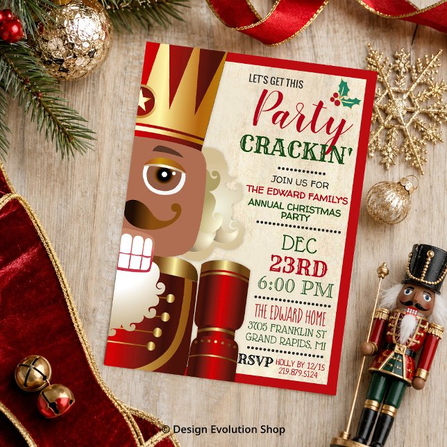 Afroamerikanischer Ethnic Nutcracker Holiday Einladung (Von Creator hochgeladen)
