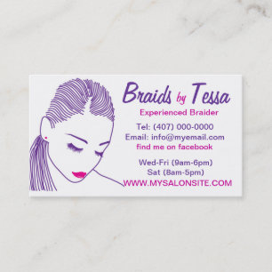 Afroamerikanischer Friseursalon Business Card Terminkarte