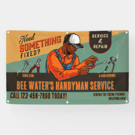 Afroamerikanischer Hausmeister Straßen Zaun indivi Banner