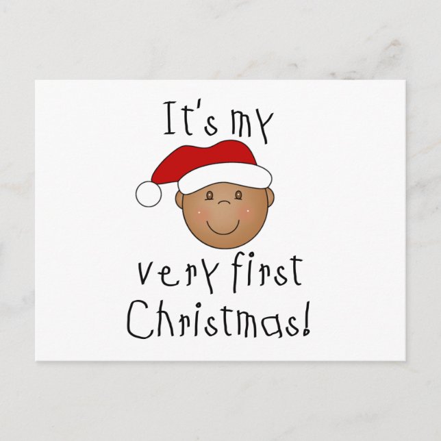 Afroamerikanischer Junge 1. Weihnachten (Vorderseite)