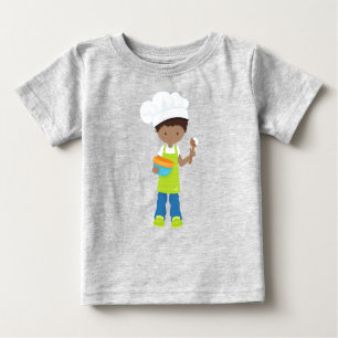 Afroamerikanischer Junge, Backwaren, Bäcker, Bäcke Baby T-shirt