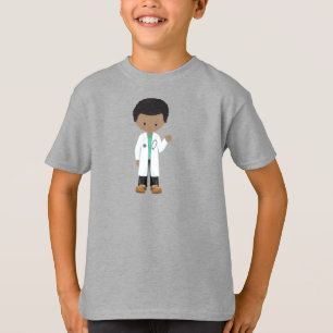 Afroamerikanischer Junge, Doktor, Labrador Coat, M T-Shirt