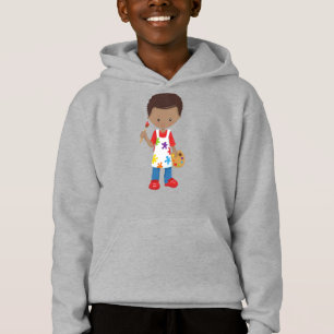 Afroamerikanischer Junge, Maler, Malerkünstler, Pi Hoodie