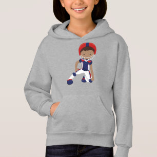 Afroamerikanischer Junge, Rugby Player, Team Sport Hoodie