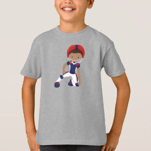 Afroamerikanischer Junge, Rugby Player, Team Sport T-Shirt