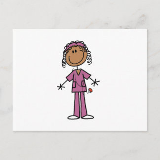 Afroamerikanischer Krankenschwester Postkarte
