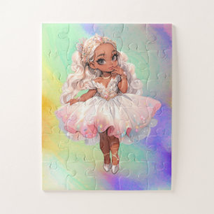 Afroamerikanischer Magischer Regenbogen-Ballerina- Puzzle