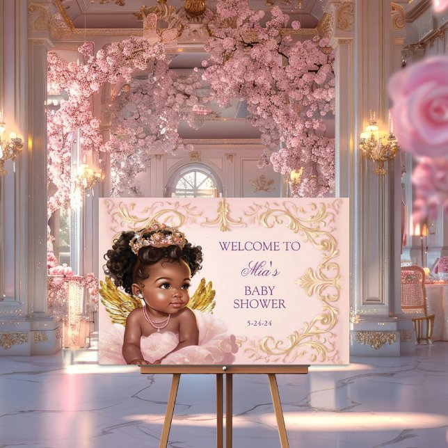 Afroamerikanischer Princess Baby Dusche Begrüßungs Poster (Von Creator hochgeladen)