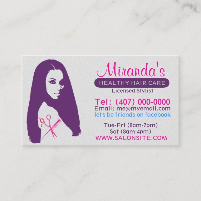 Afroamerikanischer Salon Business/Terminierungskar Terminkarte (Vorderseite)