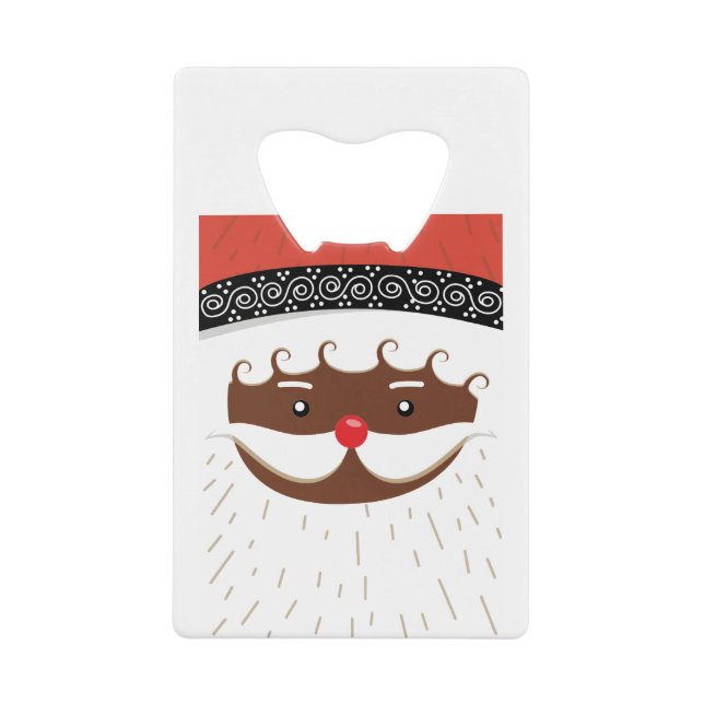 afroamerikanischer Santa Geldbeutel Flaschenöffner (Vorderseite)