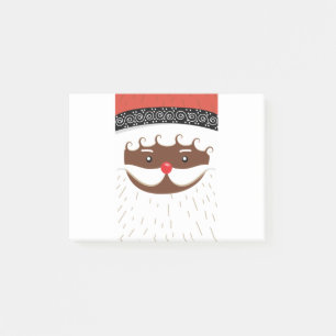 afroamerikanischer Santa Post-it Klebezettel