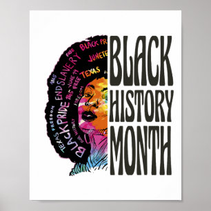 Afroamerikanischer Schwarzer Geschichtsmonat und J Poster