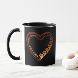 Afroamerikanischer Schwarzer Historienmonat Valent Tasse