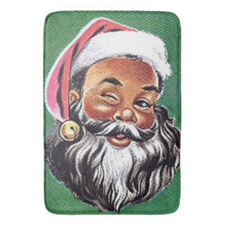 Afroamerikanischer schwarzer Weihnachtsmann Badematte