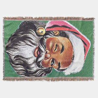 Afroamerikanischer schwarzer Weihnachtsmann Decke