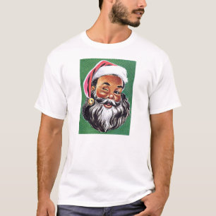 Afroamerikanischer schwarzer Weihnachtsmann T-Shirt