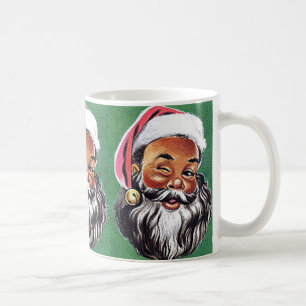 Afroamerikanischer schwarzer Weihnachtsmann Tasse