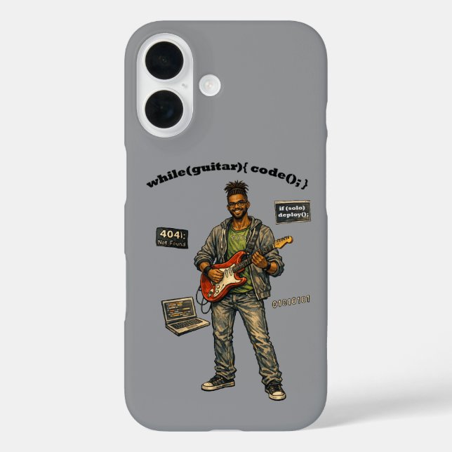 Afroamerikanischer Softwareentwickler Gitarrist Case-Mate iPhone Hülle (Rückseite)