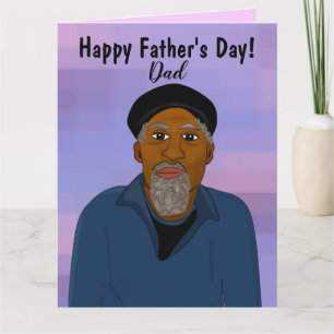 Afroamerikanischer Vater Frohen Vatertag  Karte