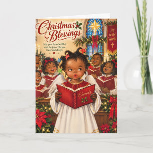 Afroamerikanischer Weihnachts-Kinderchor Karte