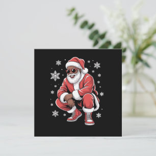 Afroamerikanischer Weihnachts-Pyjama Xmas Afro San Einladung