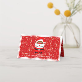 Afroamerikanischer Weihnachtsbegleiter Platzkarte