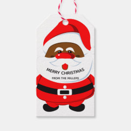 Afroamerikanischer Weihnachtsfeiertag Rot Geschenkanhänger