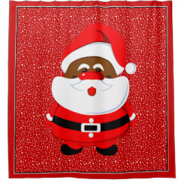 Afroamerikanischer Weihnachtsgebrauch Duschvorhang