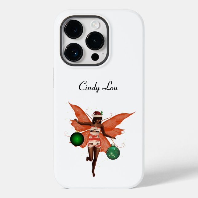 Afroamerikanischer WeihnachtsklingelCase Case-Mate iPhone Hülle (Rückseite)