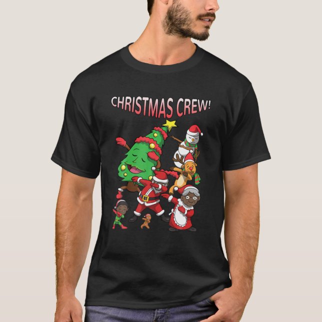 Afroamerikanischer Weihnachtsmann Black Christmas  T-Shirt (Vorderseite)