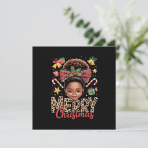 Afroamerikanischer Weihnachtsmann Bun Black Mama Einladung