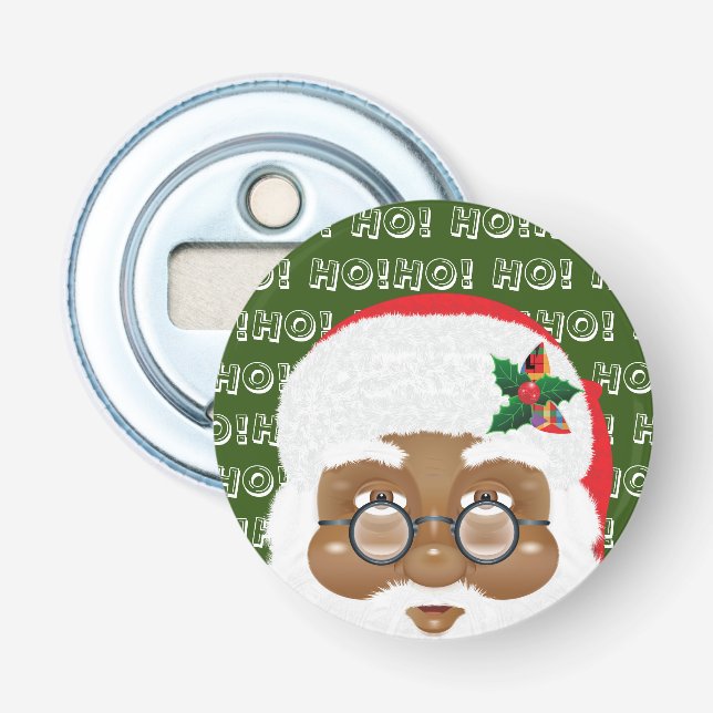 Afroamerikanischer Weihnachtsmann Flaschenöffner (Vorderseite)