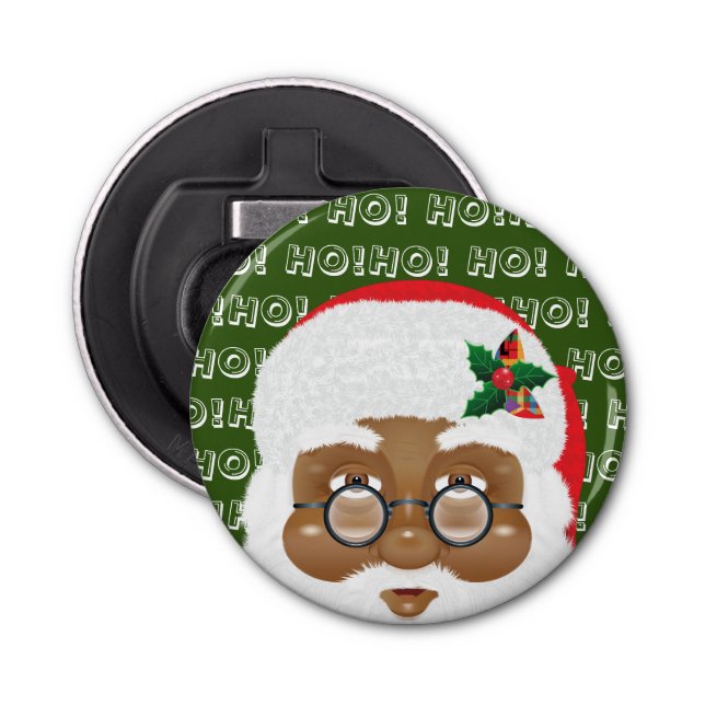Afroamerikanischer Weihnachtsmann Flaschenöffner (Vorderseite)