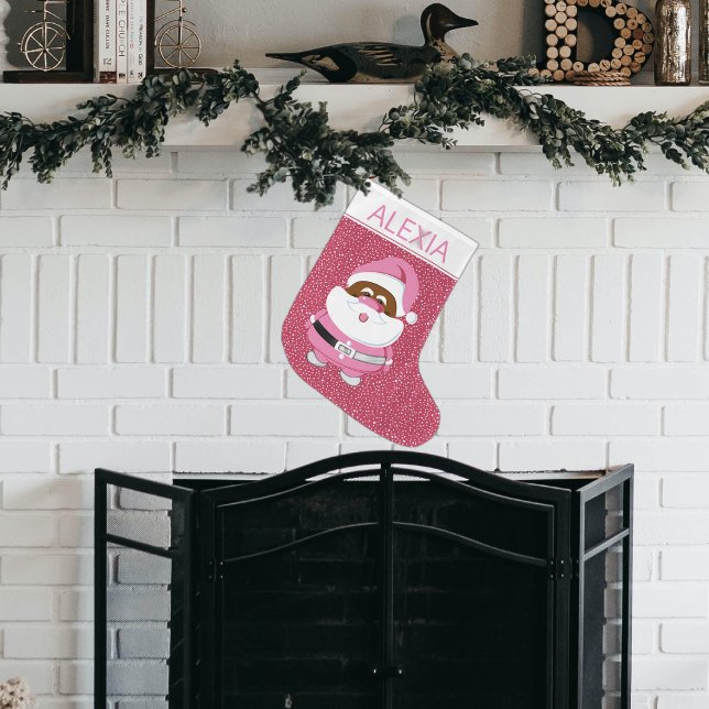 Afroamerikanischer Weihnachtsmann Großer Weihnachtsstrumpf (Von Creator hochgeladen)