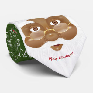 Afroamerikanischer Weihnachtsmann Krawatte
