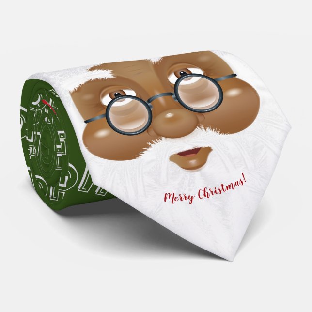 Afroamerikanischer Weihnachtsmann Krawatte (Gerollt)