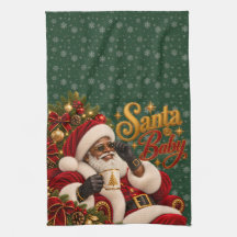 Afroamerikanischer Weihnachtsmann Santa Baby