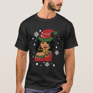 Afroamerikanischer Weihnachtsmann T-Shirt