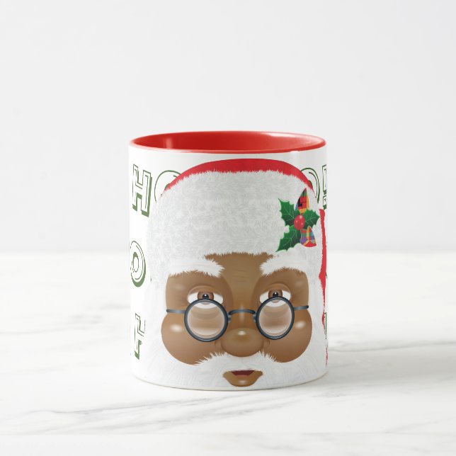 Afroamerikanischer Weihnachtsmann Tasse (Zentrum)